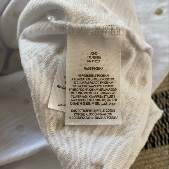 Boden White Metallic Gold Dots Faye Jersey T-shirt Dress - Picture 16 of 16